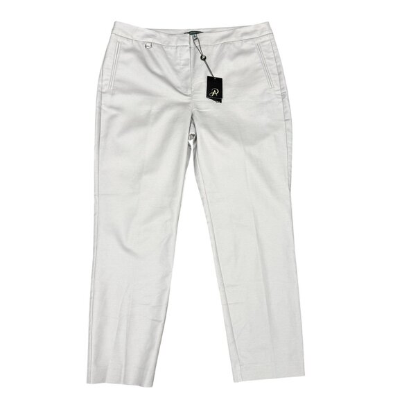 NWT‎ Women's ADRIANNA PAPELL Ankle Slim Kate Fit Pants Gray- Size 14 - Picture 1 of 9
